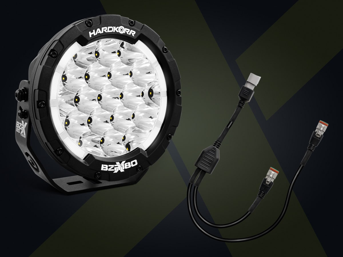 BZR-X Series LED Driving Lights come with adaptor cable included