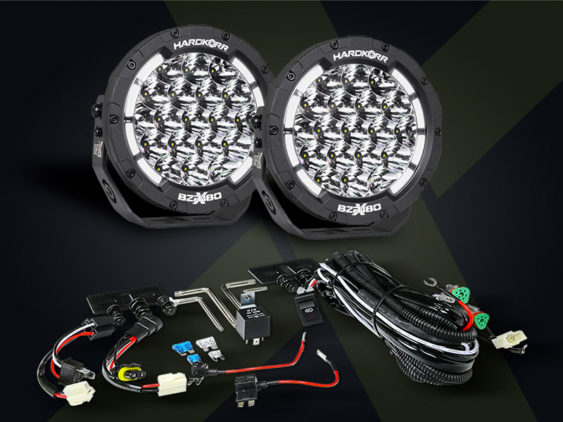 BZR-X Series LED Driving Lights come with wiring harness and security bolts included