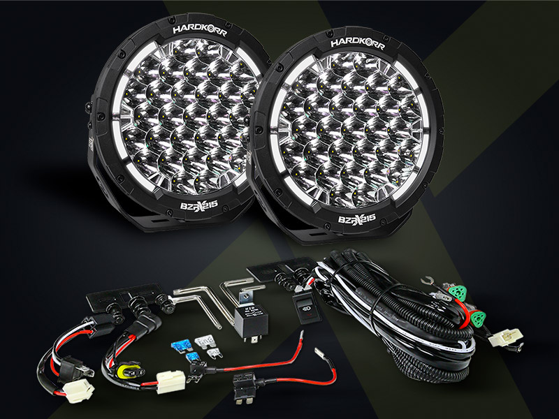 BZR-X Series LED Driving Lights come with wiring harness and security bolts included