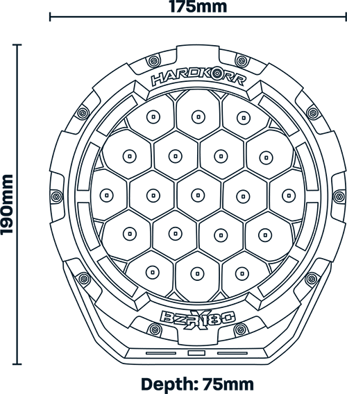 Hardkorr HKBZRX180 dimension diagram