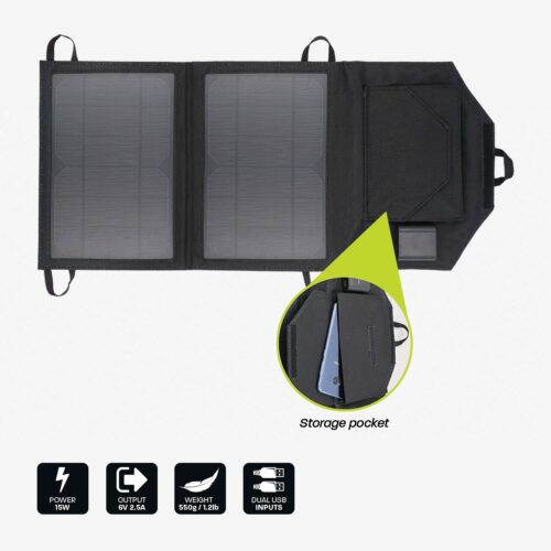 15W Dual USB Solar Phone Charger