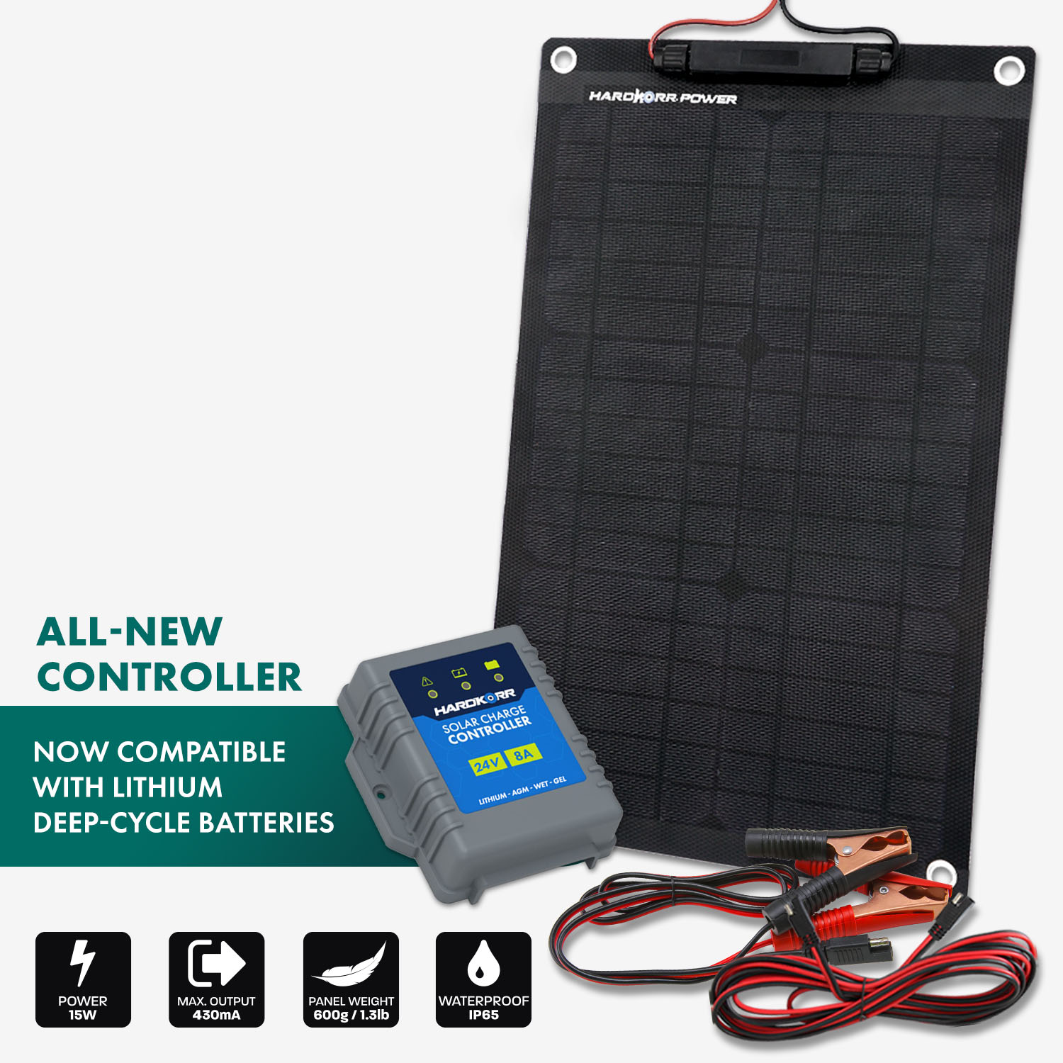 15W 24V Trickle Charger Solar Panel