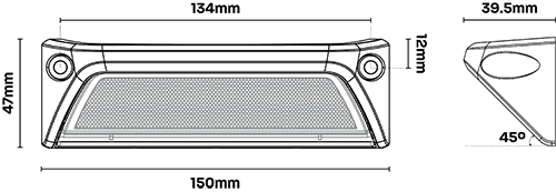 HKXDWOW45W & HKXDWOW45B dimensions