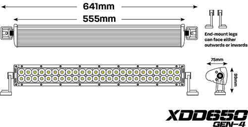 Hardkorr XDD650-G4 dimension diagram