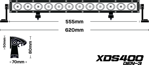 Hardkorr XDS400-G3 dimension diagram